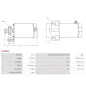 Démarreur 12V 0.50kW 10 dents AS-PL S9285S, UD03131S, UD13662S, BOSCH F04200D006, CARGO 112566