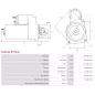 Démarreur 24V 4.00kW 10 dents CATERPILLAR 3704011, N40983, ISKRA / LETRIKA 11.131.399, AZF4104, IS1130