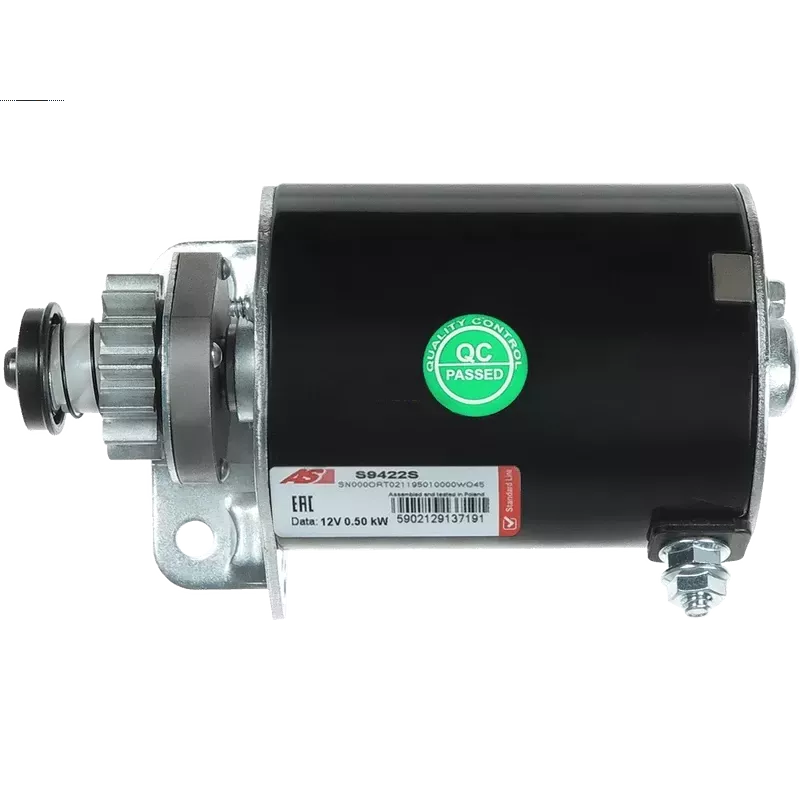 Démarreur 12V 0.50kW 14 dents AS-PL S9422S, UD13659S, UD19204S, BOSCH F04200D007, BRIGGS STRATTON 593934