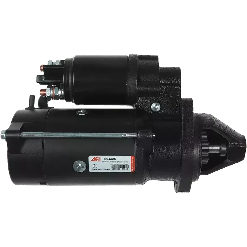 Démarreur 12V 3.20kW 11 dents AS-PL S9430S, UD19377S, ISKRA / LETRIKA 11.131.820, 11.132.389, AZE4182
