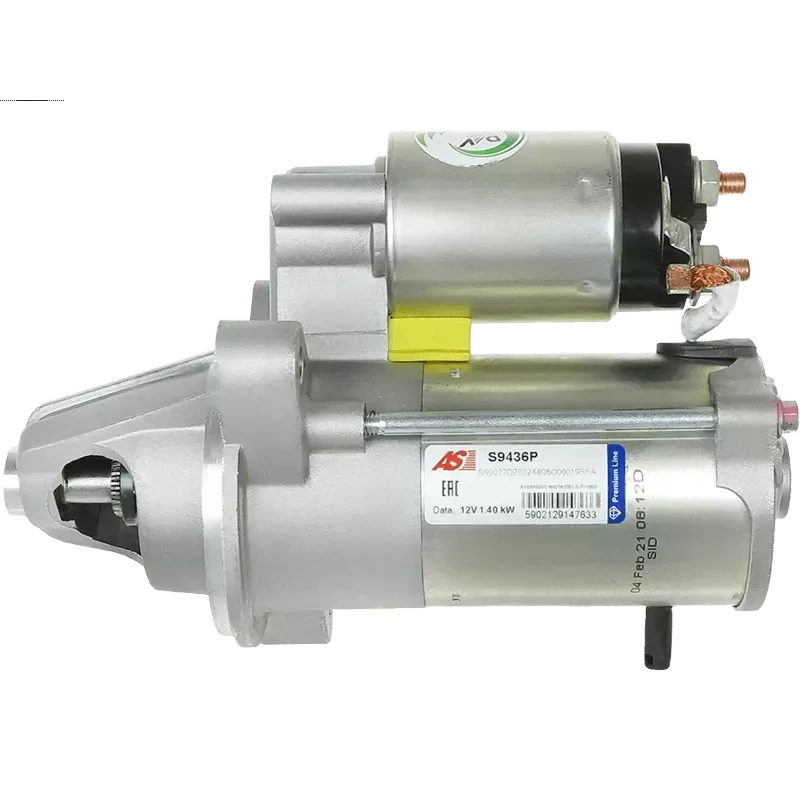Démarreur 12V 1.40kW 12 dents AS-PL UD19661S, DELCO DRS1055, FORD 1870893, 1872914, AMIF3C-11000-AA