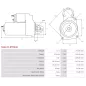 Démarreur 12V 3.20kW 10 dents AS-PL UD811969(LETRIKA)S, BOSCH 0001362049, 0986050570, 9000143400, 9000143404