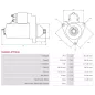 Démarreur 24V 5.50kW 10 dents AS-PL UD812163(LETRIKA)S, ISKRA / LETRIKA 11.131.889, 11.132.186, AZF4801, AZF4838