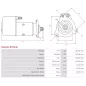 Démarreur 24V 5.40kW 9 dents AS-PL UD812347(LETRIKA)S, DELCO 19082026, ISKRA / LETRIKA 11.139.603, AZK5570, IS9455