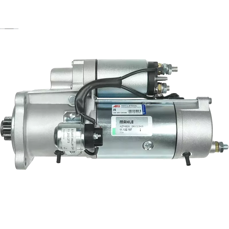 Démarreur 24V 5.50kW 10 dents AS-PL UD811922(LETRIKA)S, ISKRA / LETRIKA 11.131.899, 11.132.187, AZF4699, AZF4839