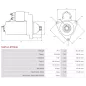 Démarreur 24V 5.50kW 10 dents AS-PL UD811922(LETRIKA)S, ISKRA / LETRIKA 11.131.899, 11.132.187, AZF4699, AZF4839