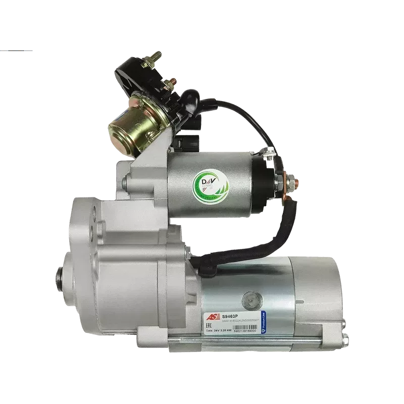Démarreur 24V 3.20kW 9 dents AS-PL UD90427S, HYUNDAI / KIA 36100-41020, MANDO BN3610041020, TM000A06001, ELECTROLOG STR0124