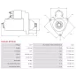 Démarreur 12V 3.30kW 10 dents AS-PL UD815941(LETRIKA)S, ISKRA / LETRIKA 11.139.196, AZF4907, IS9494, MAGNETON 9162780