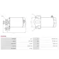 Démarreur 12V 0.70kW 15 dents AS-PL UD13658S, BRIGGS STRATTON 691564, 693469, 808106, 843258