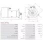 Démarreur 24V 6.60kW 12 dents AS-PL UD812180(LETRIKA)S, BOSCH 0001330016, 0001417065, 0001417075, 0986017050