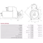 Démarreur 24V 4.00kW 9 dents AS-PL UD811963(LETRIKA)S, BOSCH 0001360022, 0001360037, 0001368024, 0001368055