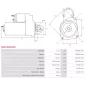 Démarreur 12V 7.30kW 12 dents AS-PL UD100829(NIKKO)S, CATERPILLAR 1045724, 1045725, 1046547, 10R0403