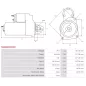 Démarreur 24V 8.00kW 11 dents AS-PL UD100827(NIKKO)S, CASE 260493C91, CATERPILLAR 0R2187, 0R2190, 0R4256