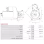 Démarreur 12V 3.00kW 10 dents AS-PL UD100813(NIKKO)S, CUMMINS 3675173, 3675173RX, DELCO 10465150, 10465397