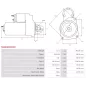 Démarreur 12V 3.00kW 9 dents AS-PL UD100819(NIKKO)S, DELCO 10479651, NIKKO 0-61000-0240