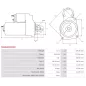 Démarreur 12V 3.00kW 10 dents AS-PL UD100821(NIKKO)S, CARGO 112668, DELCO 10461287, 10461483, 1113284