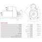 Démarreur 12V 3.00kW 10 dents AS-PL UD100820(NIKKO)S, CARGO 111255, 112268, CASE 104198A1, CATERPILLAR 676372