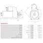 Démarreur 24V 8.00kW 12 dents AS-PL UD100826(NIKKO)S, CARGO 110999, CASE 673782C91, CATERPILLAR 0R2186, 0R4256