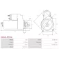 Démarreur 12V 1.20kW 8 dents AS-PL UD810402(LETRIKA)S, ISKRA / LETRIKA 11.132.312, AZE2250, IS1424, MAHLE 72735784