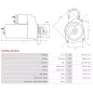 Démarreur 12V 3.20kW 9 dents AS-PL UD811951(LETRIKA)S, BOSCH 0001369016, CASE 1133958R1, 121905A1, 121905AEX