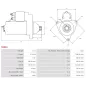 Démarreur 12V 2.70Kw 10 dents BOSCH 0001359124, 0001367032, 0986013690, ISKRA / LETRIKA 11.130.179, 11.130.414, AZJ3119