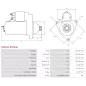Démarreur 24V 6.50kW 11 dents AS-PL UD810018(LETRIKA)S, CARGO 115443, ISKRA / LETRIKA 11.131.354 11.132.013 11.132.238