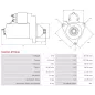 Démarreur 24V 5.50KW 12 dents ISKRA / LETRIKA IS1211, AZF4698, 11.131.871, DEUTZ 01183035, CASCO CST21610GS