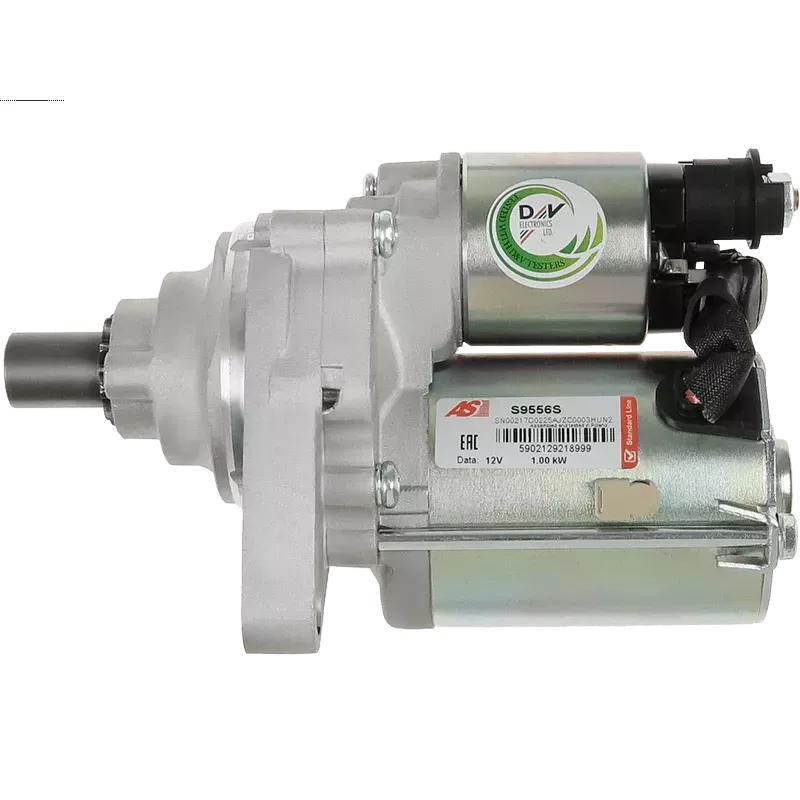 Démarreur 12V 1.00kW 9 dents AS-PL UD90768S, CARGO 116517, F032116517, HONDA 06312-PEL-506, 31200-PEL-004