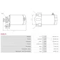 Démarreur 12V 0.60kW 9 dents AS-PL UD13690S, CARGO 110647, 112155, F032110647, PRESTOLITE MS689