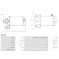 Démarreur 12V 0.60kW 14 dents AS-PL UD13655S, BRIGGS STRATTON 695479, CARGO 115592, ARROWHEAD SBS0038, KRAUF STZ5479