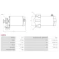 Démarreur 12V 0.65kW 16 dents AS-PL UD13648S, BOSCH 0986012111, BRIGGS STRATTON 392749, 394805, 497594