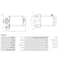 Démarreur 12V 0.60kW 16 dents AS-PL UD13649S, BOSCH F032112242, BRIGGS STRATTON 399928, 495100, 498148