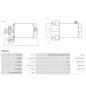 Démarreur 12V 0.40kW 10 dents AS-PL UD13656S, ARROWHEAD SAB0126, LESTER 5922, PIC 106-223, WAI / TRANSPO 2-2963