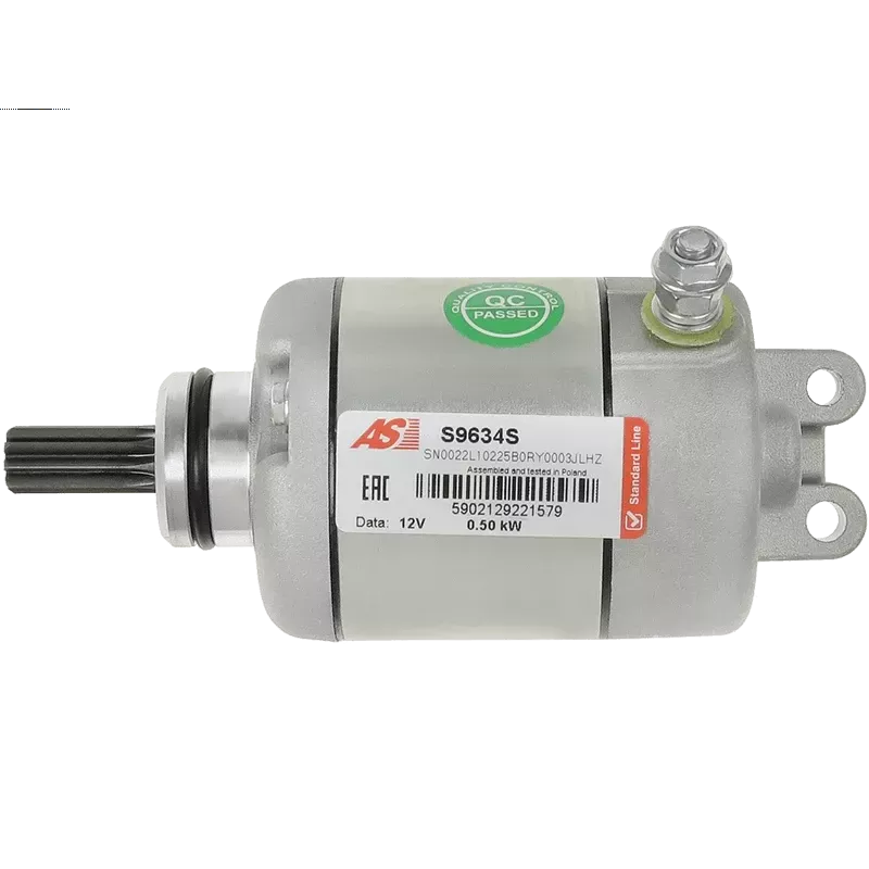 Démarreur 12V 0.50kW 9 dents AS-PL UD19067S, ALANKO 10439079, 439079, ARROWHEAD SMU0417, DIXIE 242-06144 Démarreur 12V 0.50kW 9 dents AS-PL UD19067S, ALANKO 10439079, 439079, ARROWHEAD SMU0417, DIXIE 242-06144