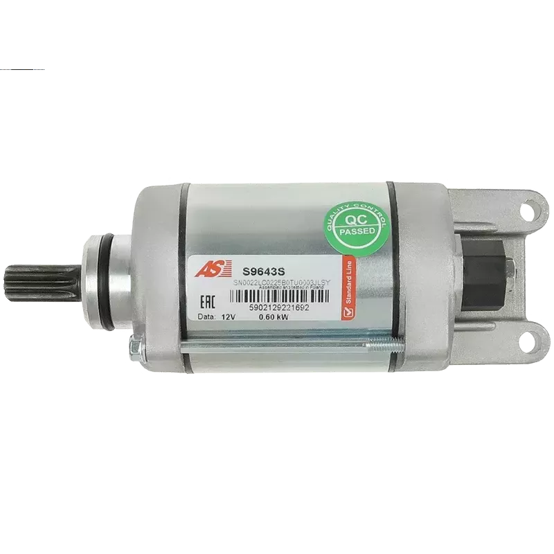 Démarreur 12V 0.60kW 9 dents AS-PL UD19078S, HONDA 31200-KTW-901, 31200-KTW-B01, 31200-KVZ-631, ALANKO 10438004 Démarreur 12V 0.60kW 9 dents AS-PL UD19078S, HONDA 31200-KTW-901, 31200-KTW-B01, 31200-KVZ-631, ALANKO 10438004