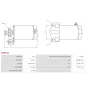 Démarreur 12V 10 dents AS-PL UD19105S, DELCO RS41205, HONDA 31200-MB0-008, 31200-MB0-405, 31200-MN0-008