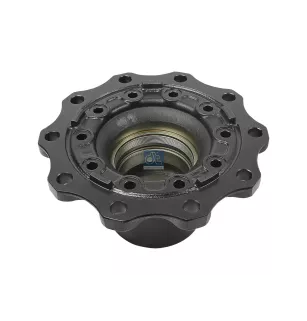 Moyeu de roue, sans roulements, d1: 153.6 mm, d2: 127 mm, D: 382 mm, 10 bores, b: 24 mm, P: 335 mm, H: 194 mm Pour Scania