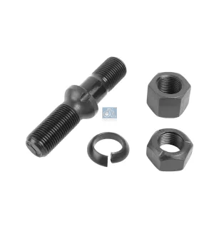 Goujon de roue, complet, M22 x 2, LTh1: 43 mm, LTh2: 28 mm, Lu: 48 mm, D: 32 mm, L: 110 mm, 10.9 Pour Kögel tbd, SAF tbd