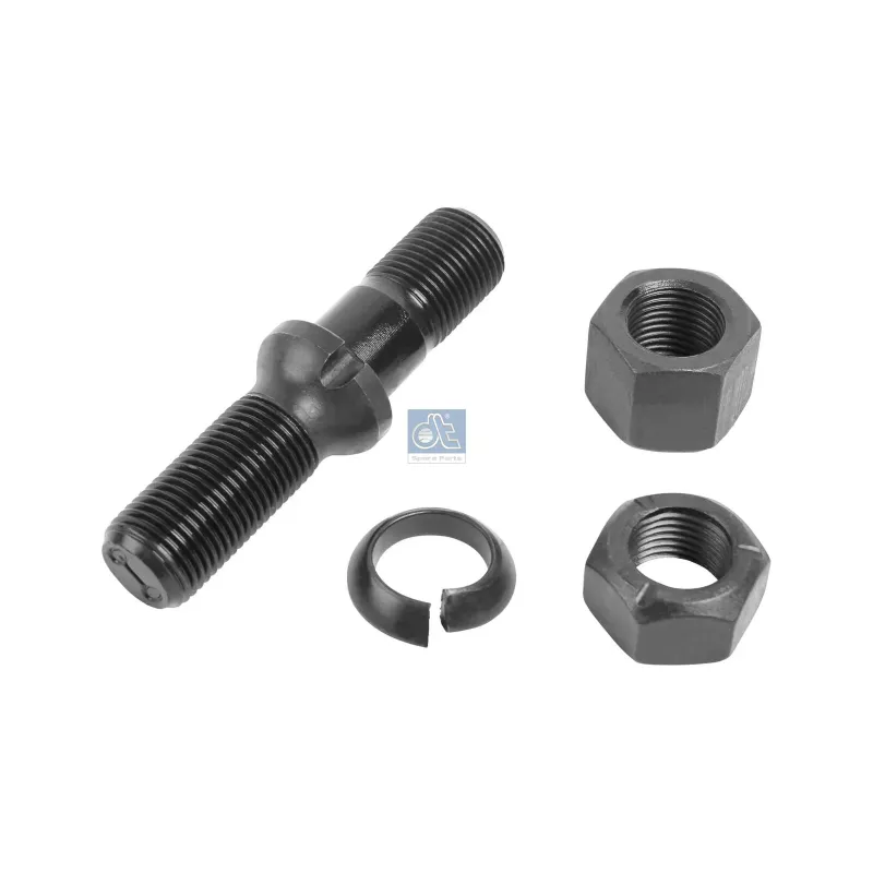 Goujon de roue, complet, M22 x 2, LTh1: 43 mm, LTh2: 28 mm, Lu: 48 mm, D: 32 mm, L: 110 mm, 10.9 Pour Kögel tbd, SAF tbd