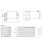 Démarreur 12V 0.50Kw 9 dents ARCTCO 0825-015, 0825-025, AS-PL S9726S, UD19151S, MITSUBA SM-6412V