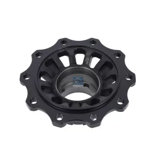 Moyeu de roue, sans roulements, d1: 138 mm, d2: 138 mm, D: 385.5 mm, 10 bores, b: 22 mm, P: 335 mm, H: 143.8 mm Pour SAF tbd