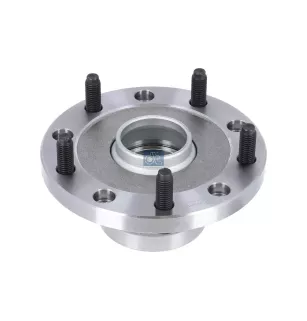 Moyeu de roue, avec ecrou, d: 37 mm, D: 193 mm, 5 bores, H: 78 mm.