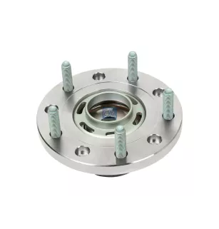 Moyeu de roue, avec ecrou, d: 45 mm, D: 198.5 mm, 5 bores.