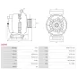 Alternateur 12V 120Amp AS-PL A0060, BOSCH 0124515017, 0986041150, 0986041153, CARGO 112078
