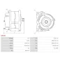 Alternateur 12V 120Amp AS-PL UD10981A, BOSCH 0124425018, 0124425074, CARGO 114768, RENAULT 8200356669