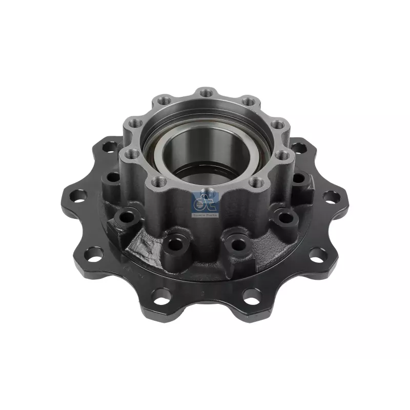 Moyeu de roue, avec roulement, avec bague ABS d1: 160 mm, d2: 160 mm, D: 380 mm, 10 bores, b: 22 mm, P: 335 mm, H: 163 mm Moyeu de roue, avec roulement, avec bague ABS d1: 160 mm, d2: 160 mm, D: 380 mm, 10 bores, b: 22 mm, P: 335 mm, H: 163 mm