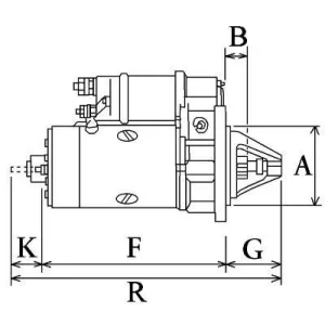 Démarreur 12V 3.0Kw 10dents Bosch 0001359020, 0001359088, 0001359117, 0001367017