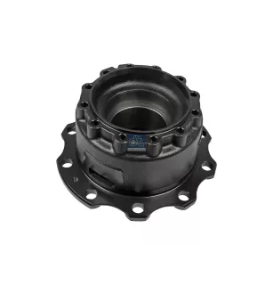 Moyeu de roue, sans roulements, d1: 150 mm, d2: 160 mm, D: 376.5 mm, 10 bores, b: 25 mm, P: 335 mm, H: 235 mm Pour Renault Kerax