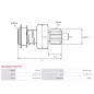 Pignon / lanceur démarreur pour HITACHI S25168, S25168A, S25171, S25501, S25501A