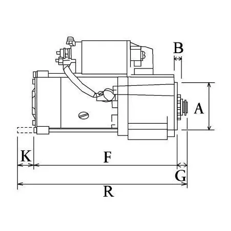 Anlasser 12 V, 2,0 kW, 9 Zähne, Bosch 1986S00617, Nissan 23300-10T01, 23300-1W400, 23300-1W40A